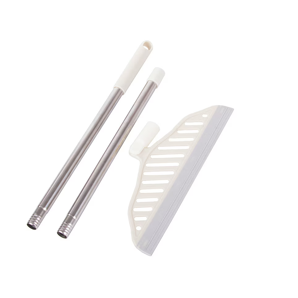 Matura universala din silicon, Zola, multifunctionala, lungime maner reglabil, 86x30.5 cm, gri cu alb Matura universala din silicon, Zola, multifunctionala, lungime maner reglabil, 86x30.5 cm, gri cu alb